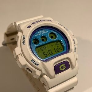 Casio G-Shock White and Blue Watch